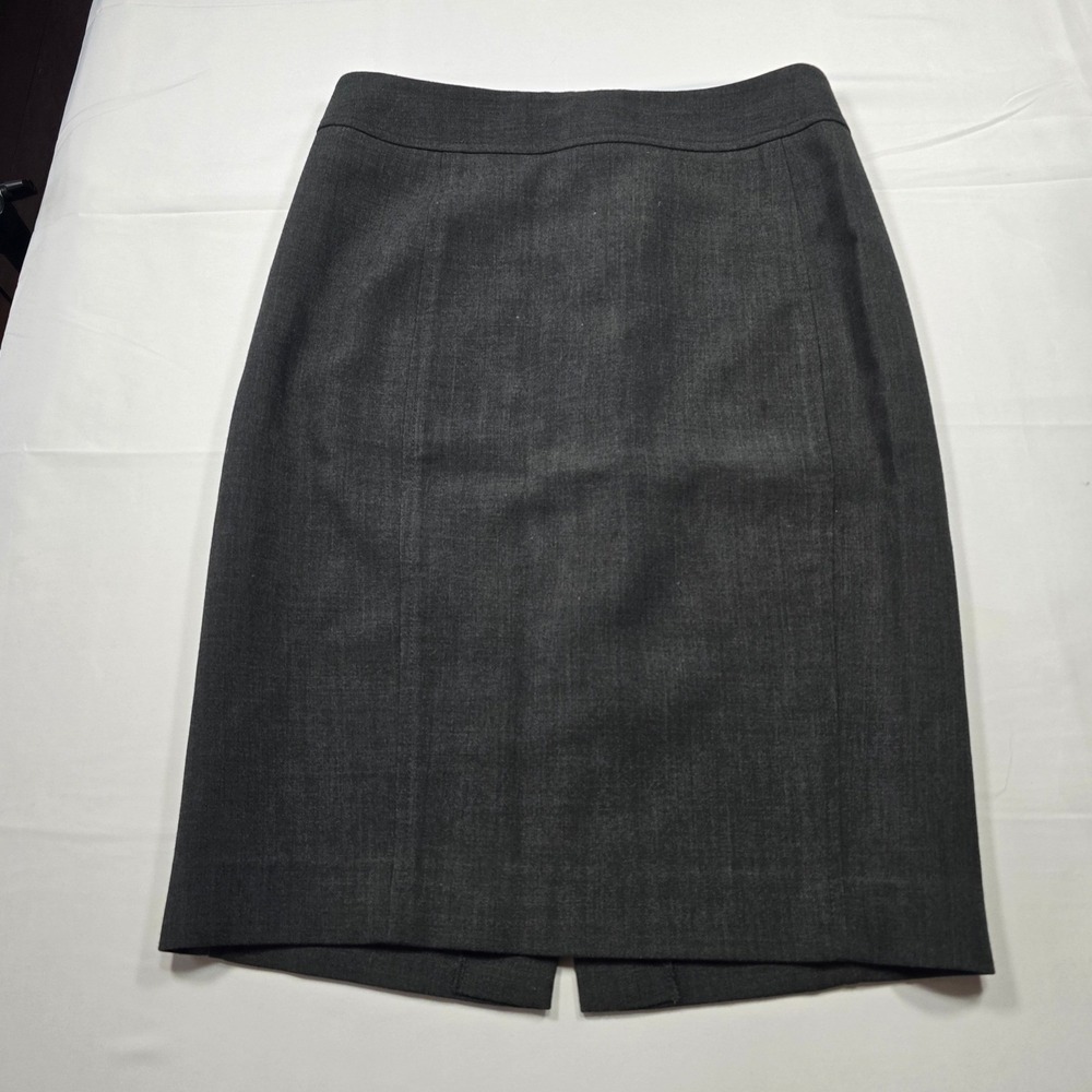 Ann Taylor LOFT Womens Charcoal Gray Pencil Skirt Stretch Career Size 00